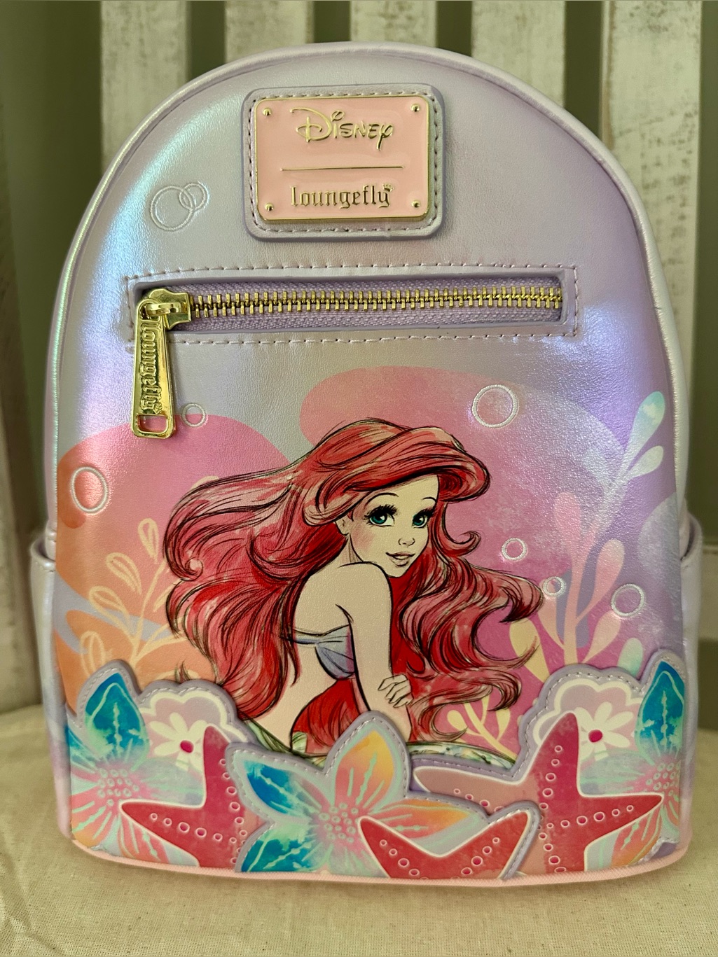 Loungefly X Disney Little Mermaid Ariel Soft Floral Mini Backpack